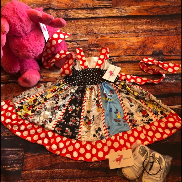Mickey Minnie Mouse Girls Boutique Twirl Dress